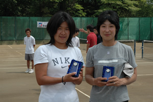 女子ダブルス準優勝