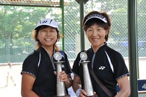 55才以上女子ダブルス優勝