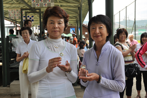 55才以上女子ダブルス準優勝