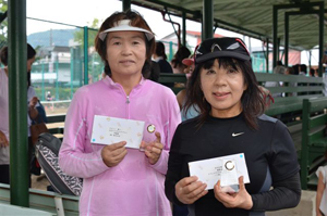 55才以上女子ダブルス準優勝