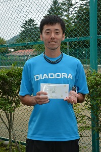 男子シングルス準優勝　野邊地選手