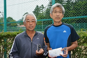 55才以上男子ダブルス準優勝　高崎/塩見組