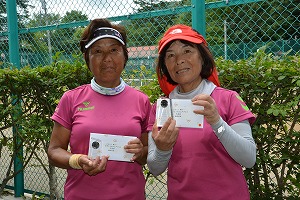 55才以上女子ダブルス準優勝　古阪/緑川組