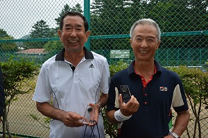 65才以上男子ダブルス準優勝　上田/川口組