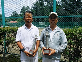 懇親種目70才以上男子ダブルス優勝　神田/毎野組