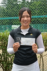 18才以下女子シングルス準優勝　増田選手