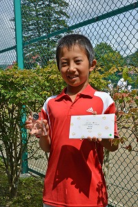 14才以下男子シングルス準優勝　有本選手