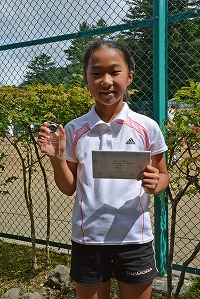 14才以下女子シングルス準優勝　渡邉選手