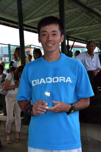 男子シングルス準優勝　野邊地選手