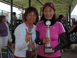 55才以上女子ダブルス優勝　林/古海組