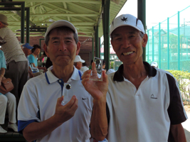 懇親種目70才以上男子ダブルス準優勝　神山/田中組