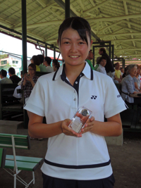 18才以下女子シングルス優勝　大木選手