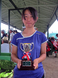 14才以下女子シングルス優勝　田中選手