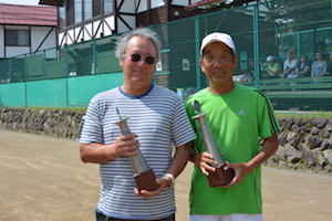 65才以上男子ダブルス優勝　岡野/倉田組