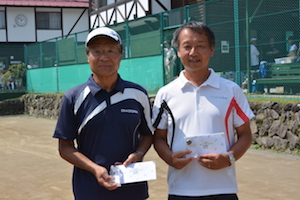 65才以上男子ダブルス準優勝　小林/勝山組