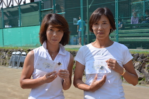 45才以上女子ダブルス準優勝　水野/高杉組