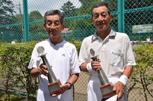 70才以上男子ダブルス優勝　山内/緒方組