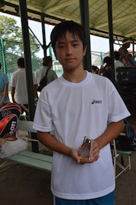 男子シングルス14歳以下準優勝　髙橋　弘季選手