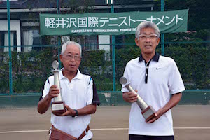 65才以上男子ダブルス優勝　高崎/塩見組