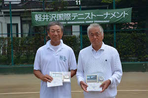 70才以上男子ダブルス準優勝　栗岡/坪川組