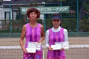 45才以上女子ダブルス準優勝　長島/蝦澤組