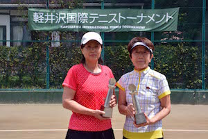 60才以上女子ダブルス優勝　福田/柿沼組