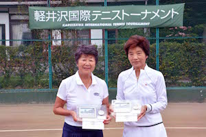 70才以上女子ダブルス準優勝　白石/小田組