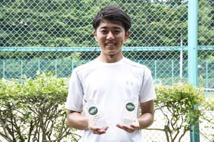 男子ダブルス準優勝　臼井/太田代組（臼井選手は所用で表彰式欠席）