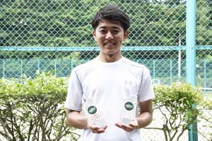 男子ダブルス準優勝　臼井/太田代組（臼井選手は所用で表彰式欠席）