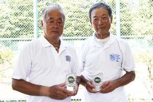 70才以上男子ダブルス準優勝　栗岡/坪川組