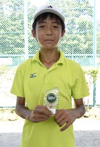 男子シングルス14才以下準優勝　平沼　光太郎選手