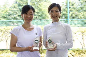 女子ダブルス準優勝　千場/森組