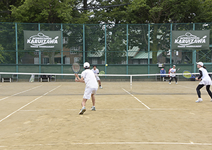 混合ダブルス決勝 有本・中島組